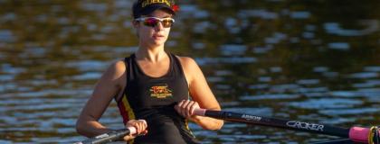 Sarah Ribey on the U of G Rowing team