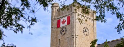 Johnston Hall with Canada Flag