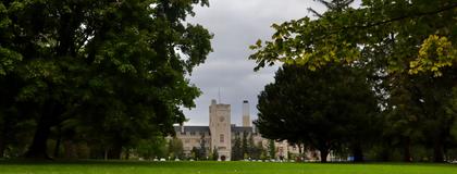Johnston hall in the fall