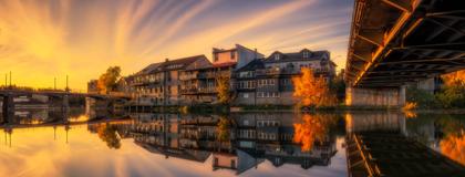 Guelph river at sunset
